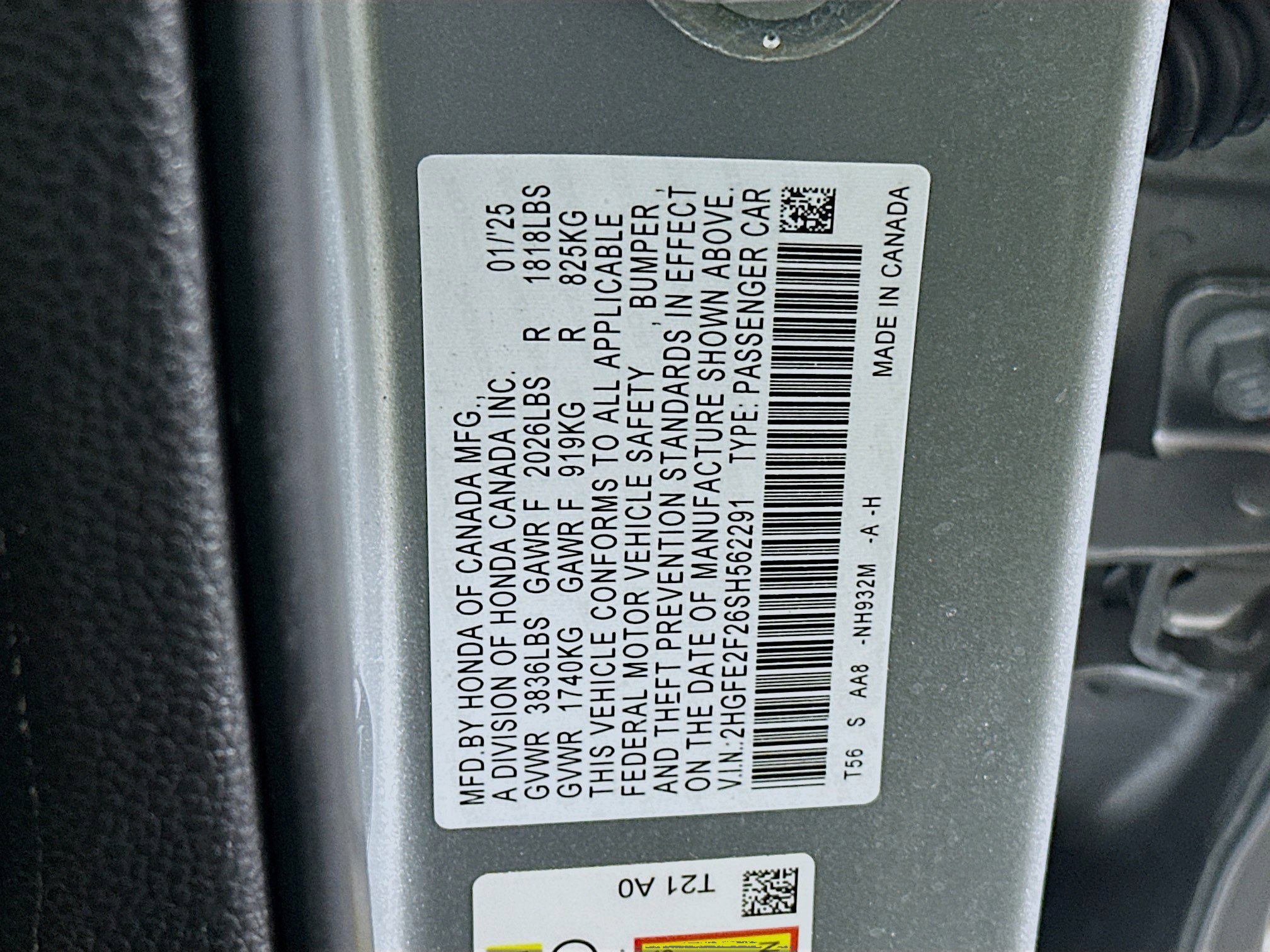 Used 2025 Honda Civic LX image 12