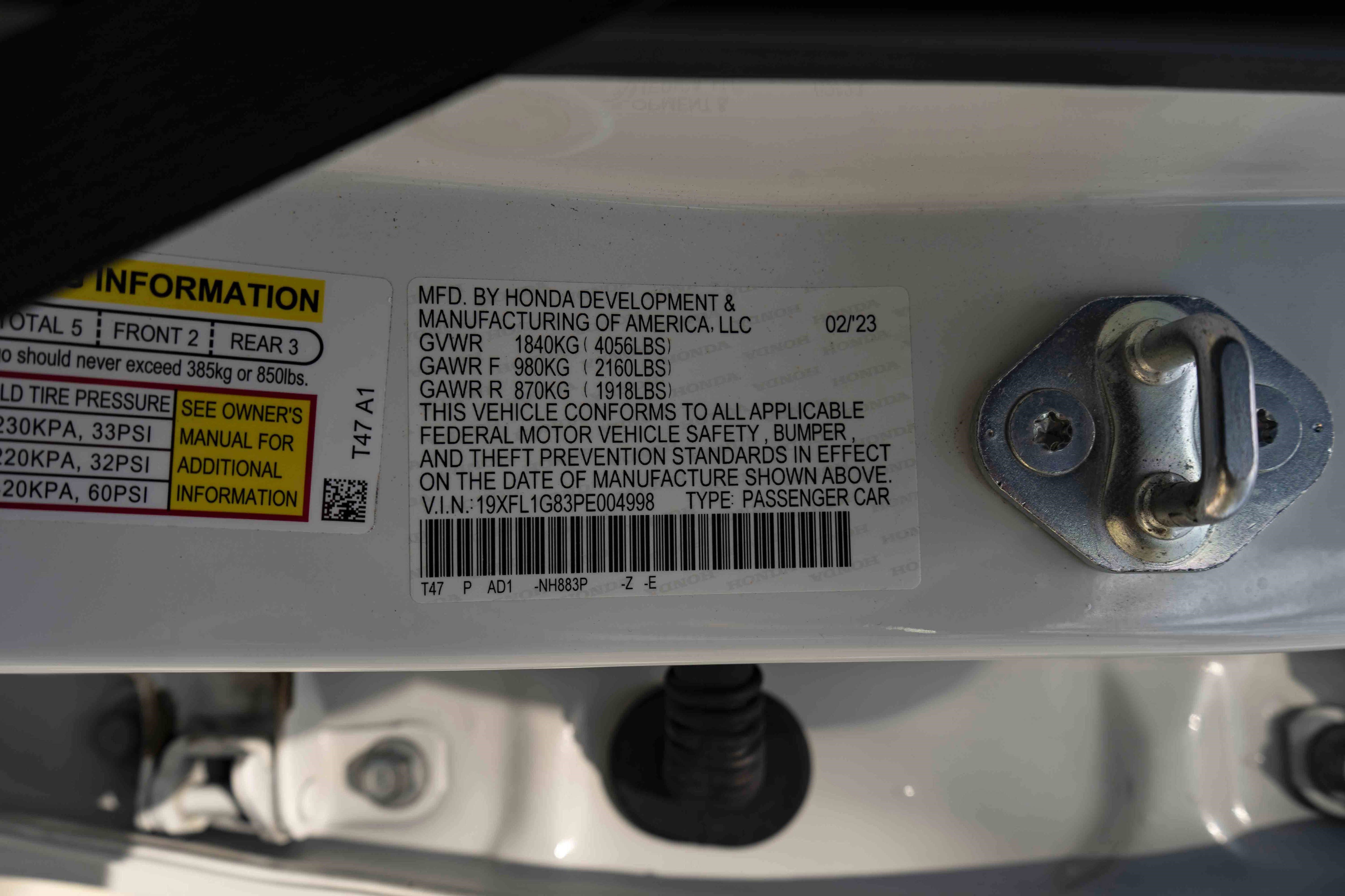 Certified 2023 Honda Civic Sport Touring image 43