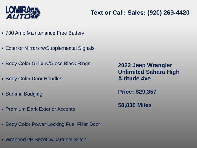 Used 2022 Jeep Wrangler Unlimited Sahara AWD/4WD image 11