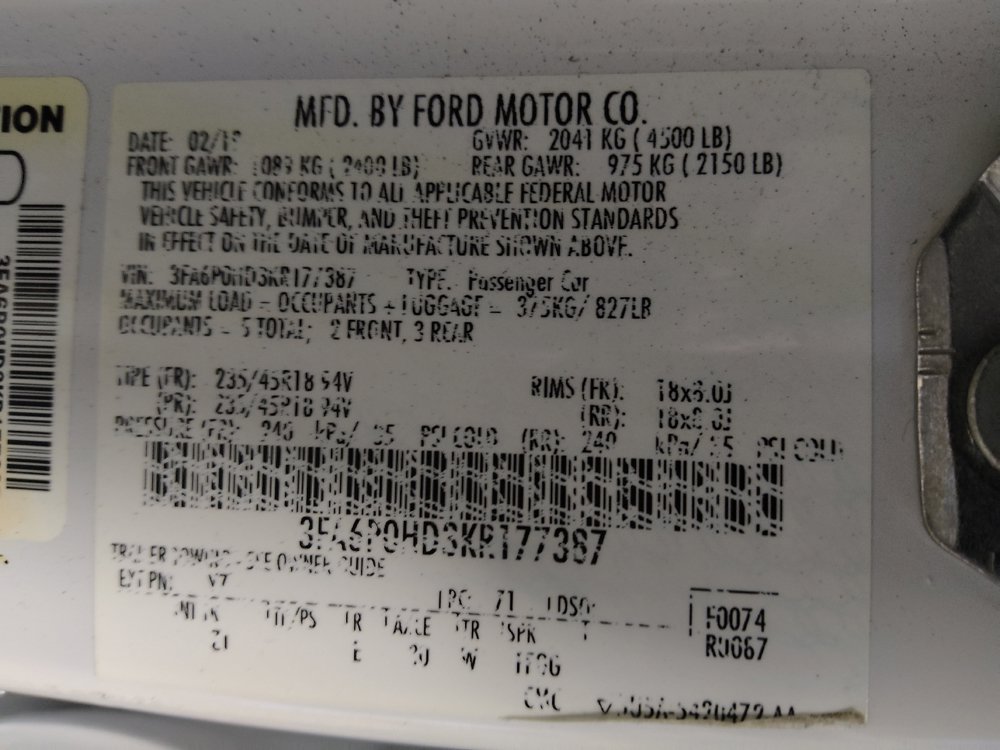 Used 2019 Ford Fusion SE w/ Equipment Group 151A FWD image 33