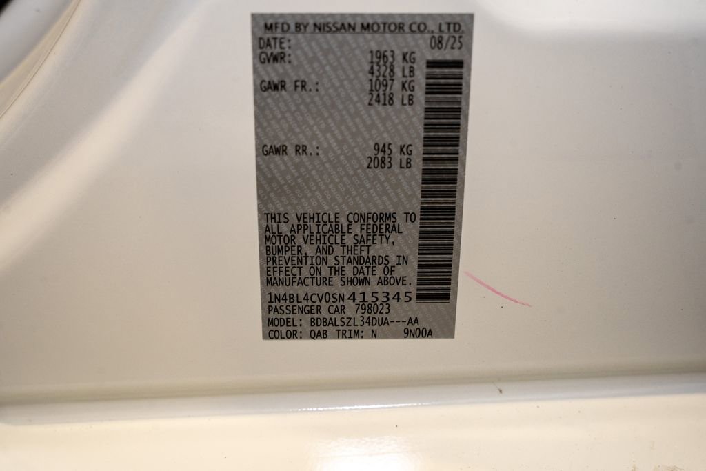 New 2025 Nissan Altima 2.5 SR image 20