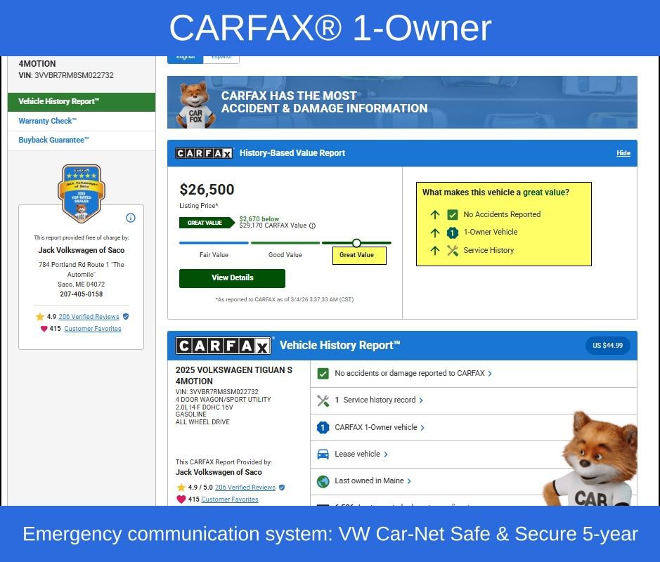 Used 2025 Volkswagen Tiguan S image 11