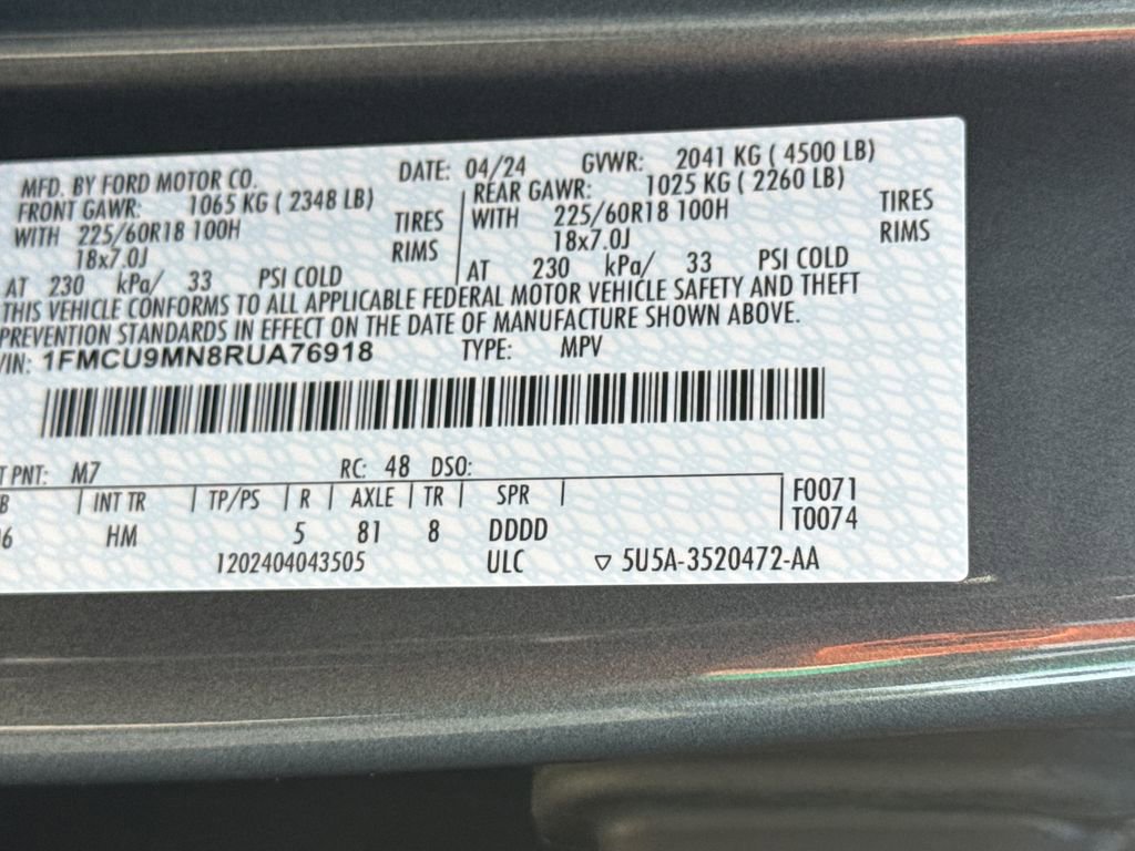 Used 2024 Ford Escape ST-Line w/ Tech Pack #1 image 32