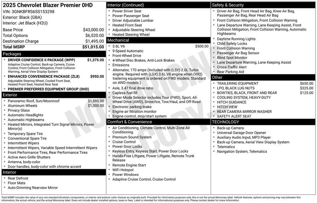 Certified 2025 Chevrolet Blazer Premier w/ Driver Confidence II Package image 39