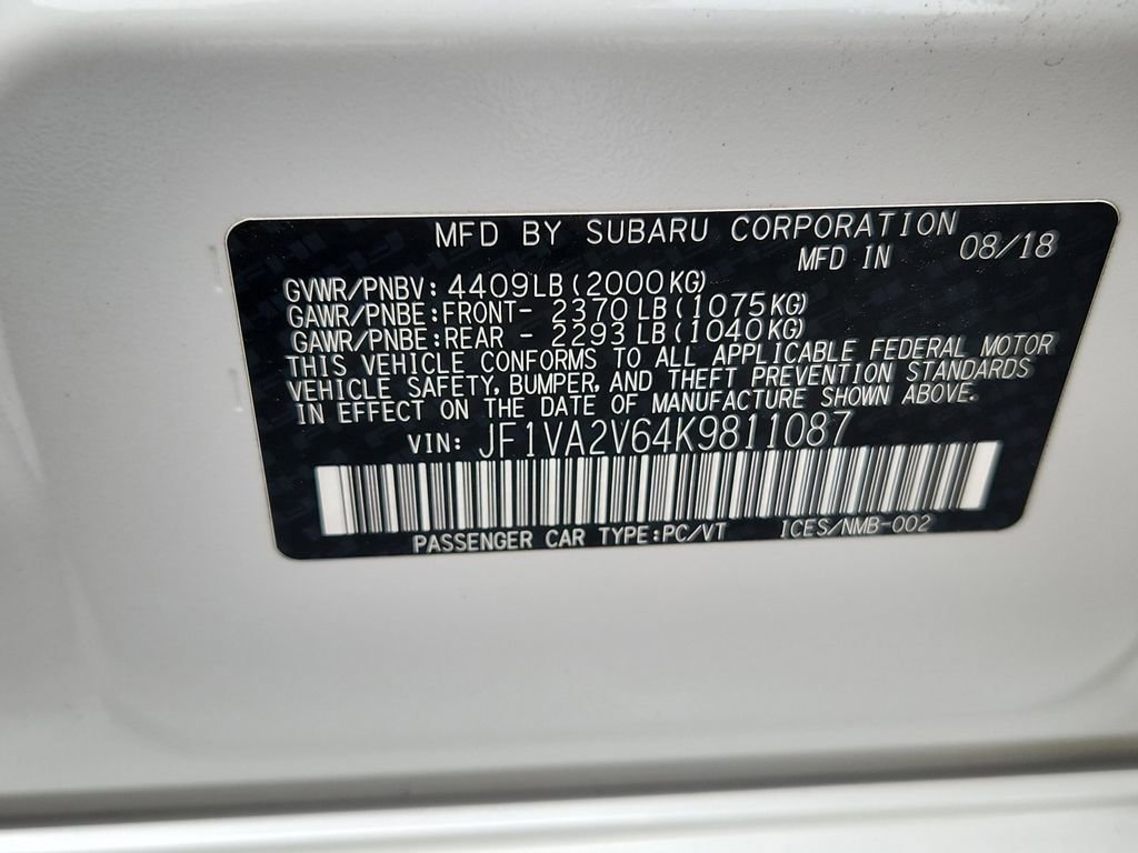 Used 2019 Subaru WRX STI Limited AWD/4WD image 18