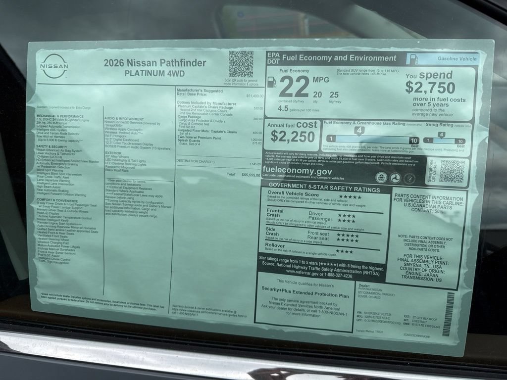 New 2026 Nissan Pathfinder Platinum AWD/4WD image 50