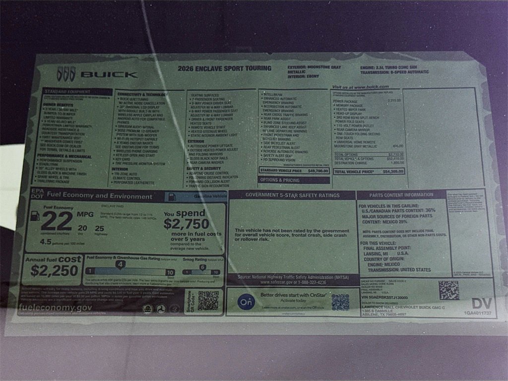 New 2026 Buick Enclave Sport Touring w/ Power Package image 20