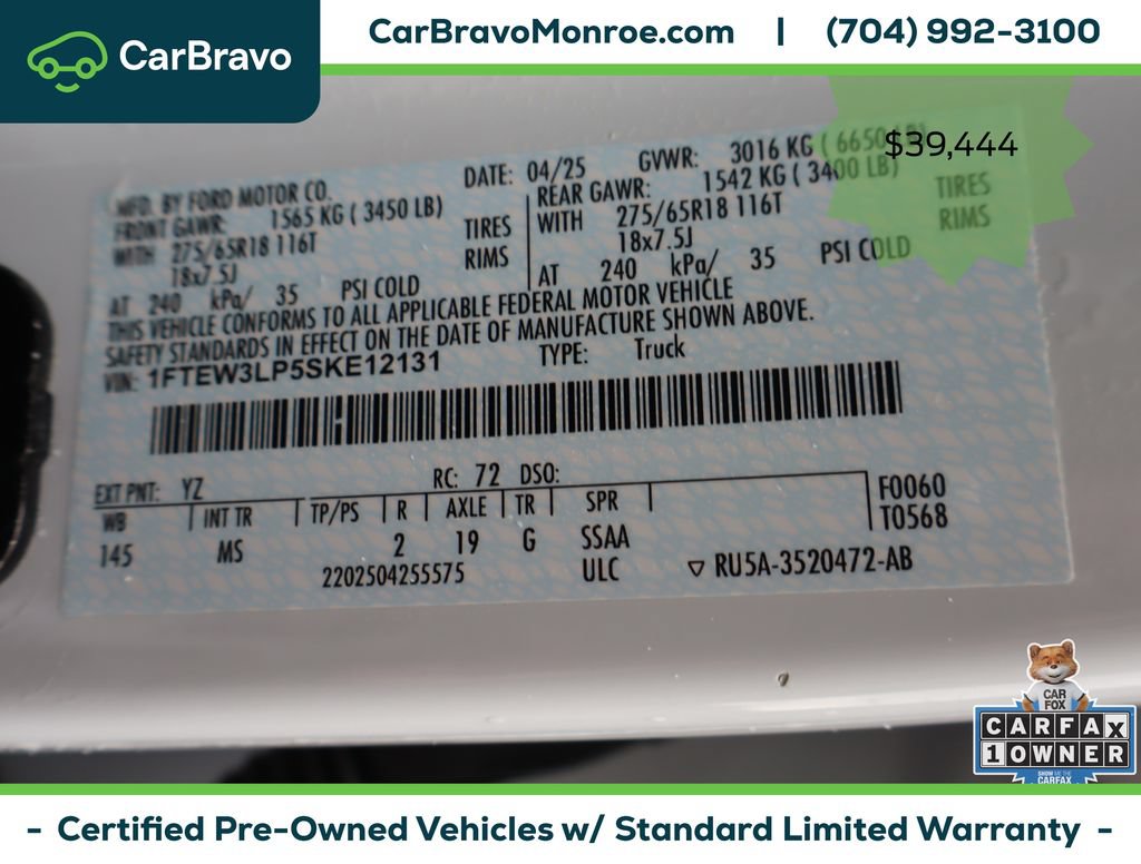 Used 2025 Ford F150 XLT w/ Equipment Group 301A Standard AWD/4WD image 45
