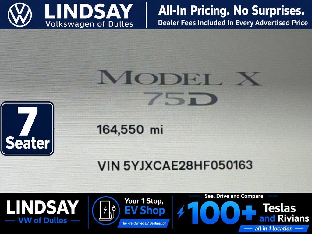 Used 2017 Tesla Model X 75D AWD/4WD image 27