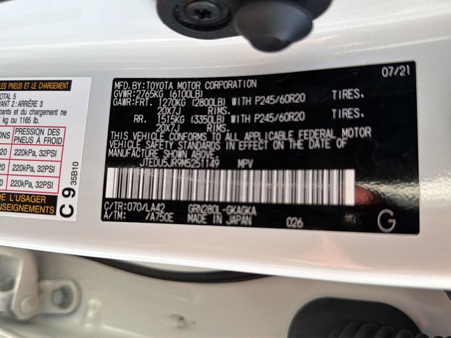 Used 2021 Toyota 4Runner Limited RWD image 44