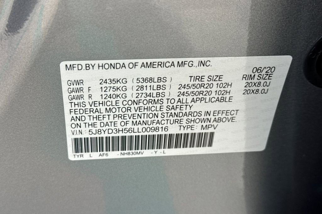 Certified 2020 Acura MDX FWD w/ Technology Package image 39