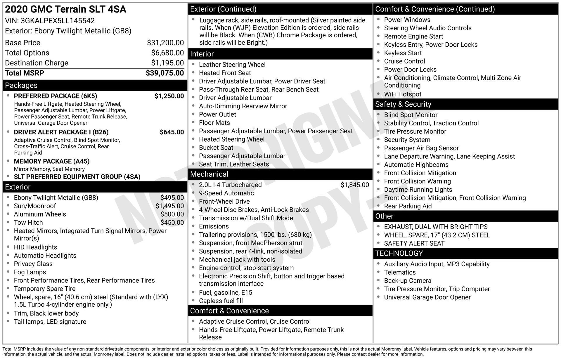 Used 2020 GMC Terrain SLT w/ Preferred Package FWD image 32