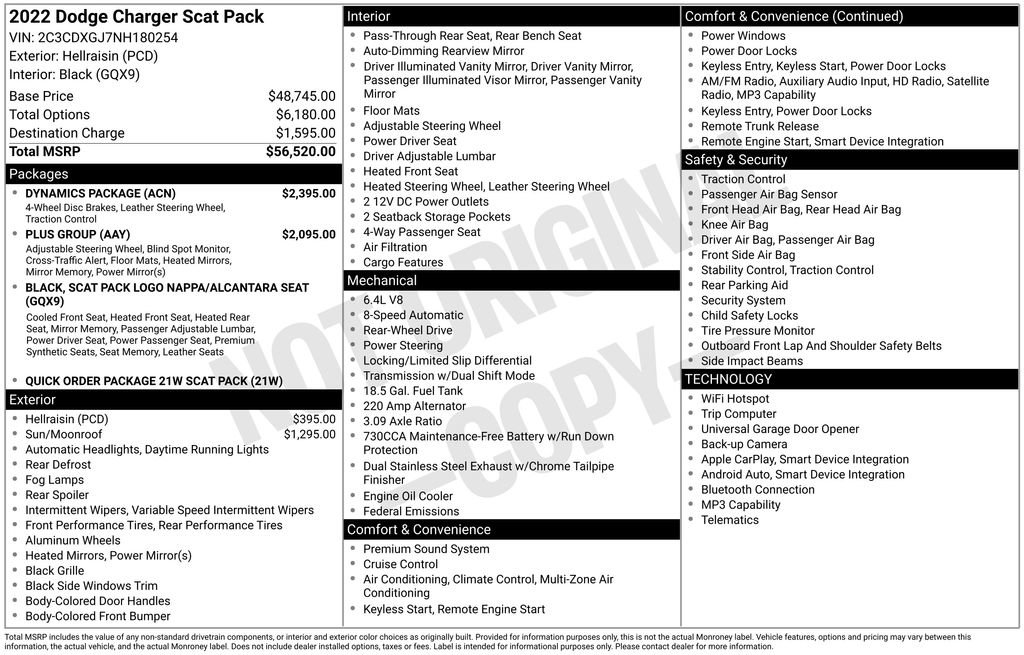 Used 2022 Dodge Charger Scat Pack w/ Dynamics Package RWD image 23