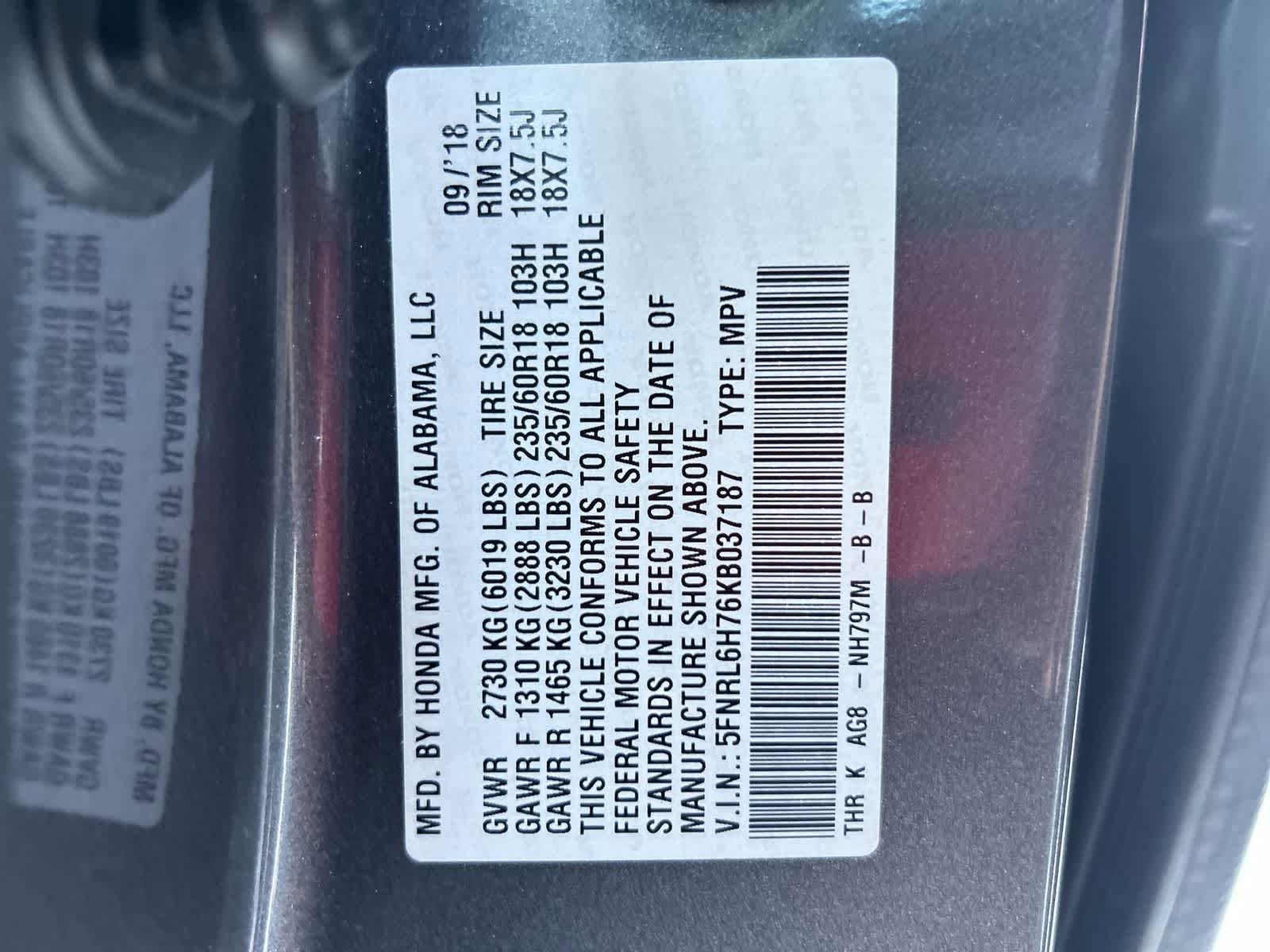 Used 2019 Honda Odyssey EX-L image 2