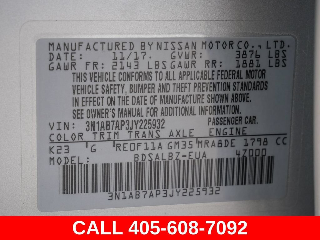 Used 2018 Nissan Sentra S FWD image 31