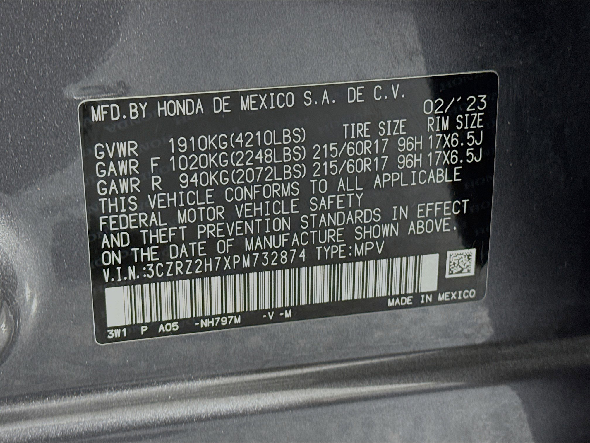 Certified 2023 Honda HR-V EX-L image 31