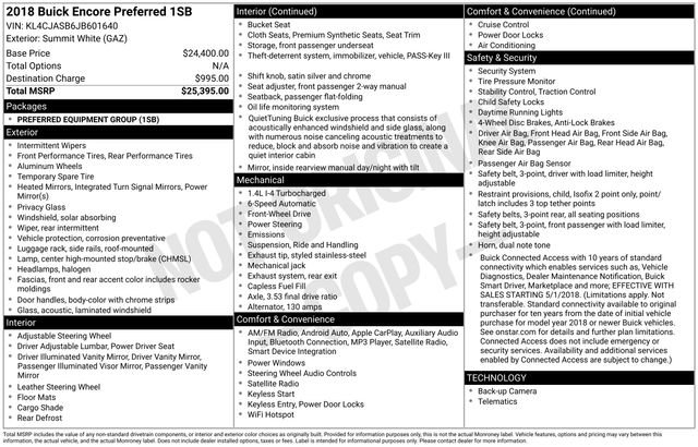 Used 2018 Buick Encore Preferred image 5