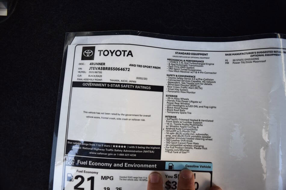 Used 2025 Toyota 4Runner TRD Sport Premium AWD/4WD image 81