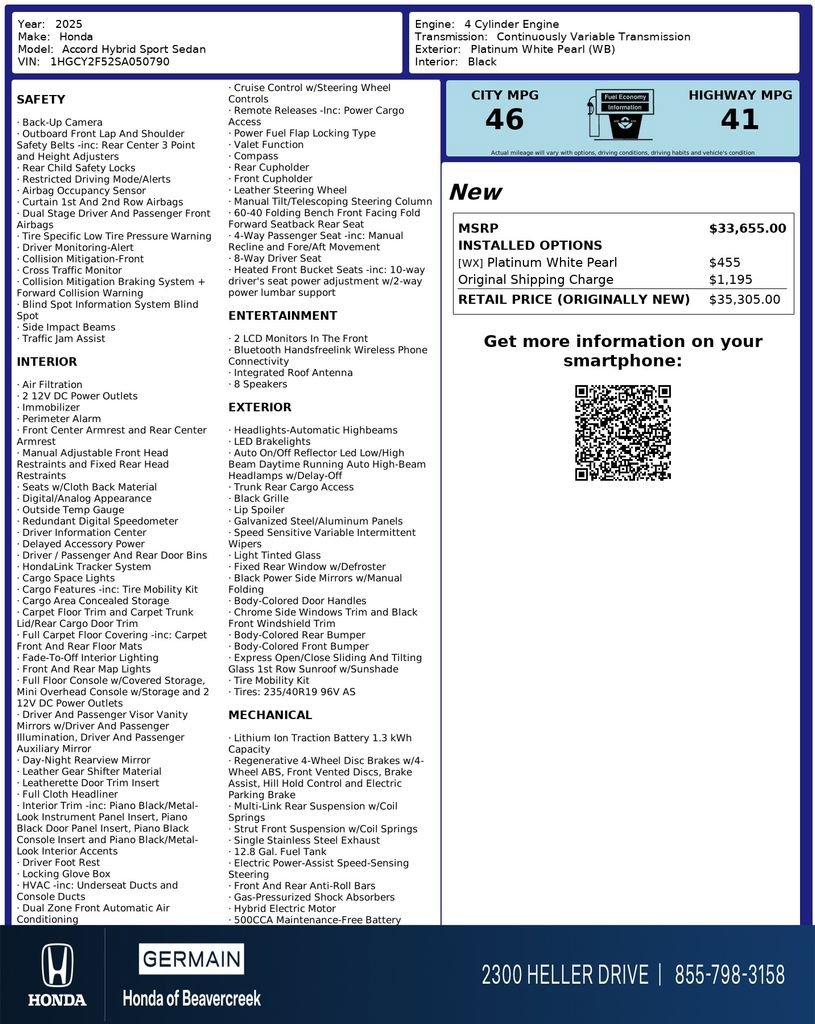 Used 2025 Honda Accord Sport image 31