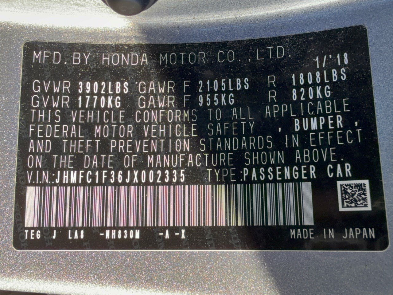 Certified 2018 Honda Civic EX-T image 31