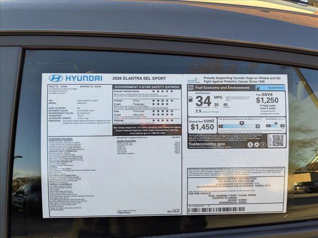 New 2026 Hyundai Elantra Sport image 22