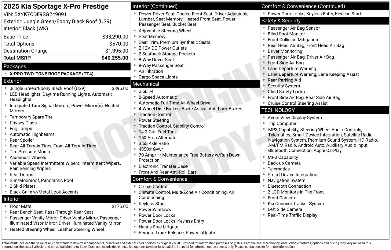Used 2025 Kia Sportage X-Pro Prestige AWD/4WD image 5