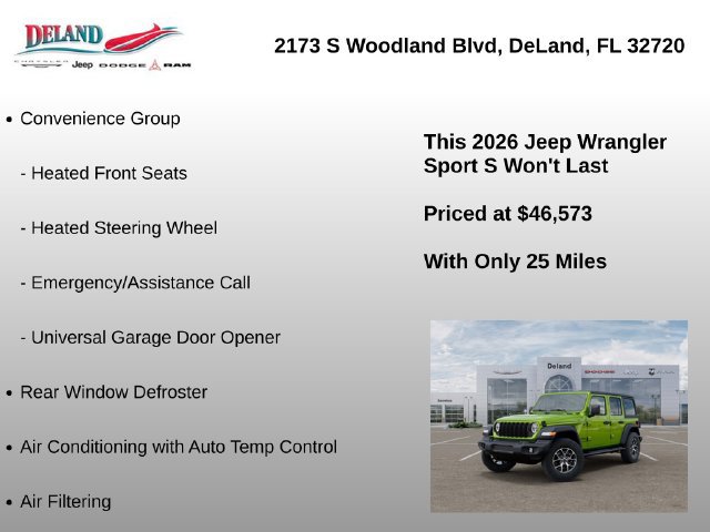 New 2026 Jeep Wrangler Unlimited Sport AWD/4WD image 29