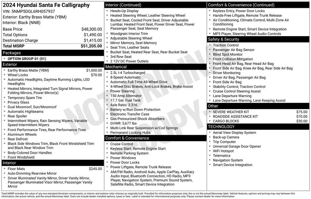 Used 2024 Hyundai Santa Fe Calligraphy image 25