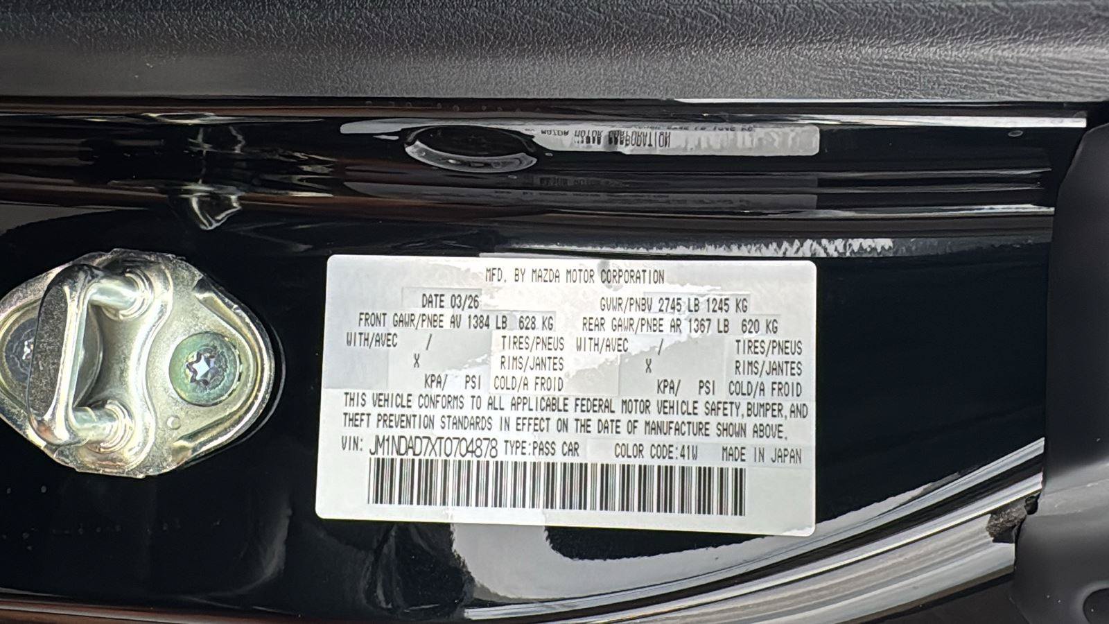 New 2026 MAZDA MX-5 Miata Grand Touring w/ Weather Package RWD image 20