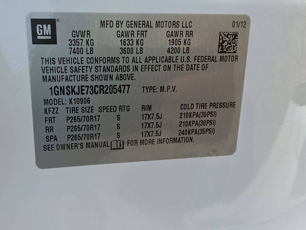 Used 2012 Chevrolet Suburban LT AWD/4WD image 23