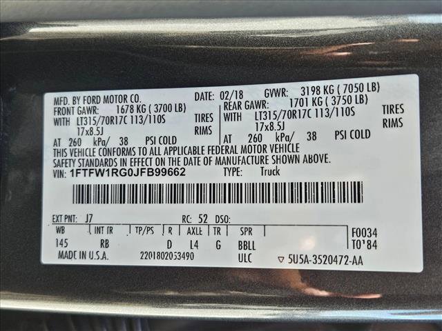 Used 2018 Ford F150 Raptor w/ Equipment Group 802A Luxury image 25