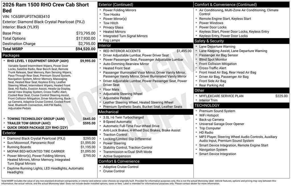 New 2026 RAM 1500 RHO w/ RHO Level 1 Equipment Group AWD/4WD image 43