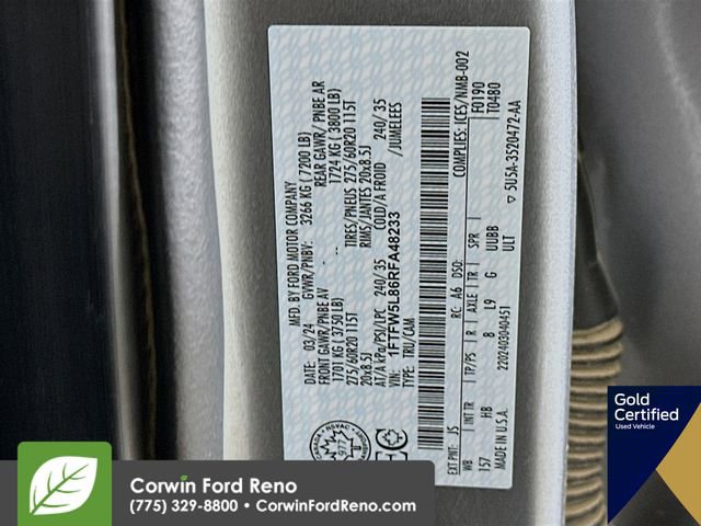 Certified 2024 Ford F150 Lariat w/ Equipment Group 502A High image 37