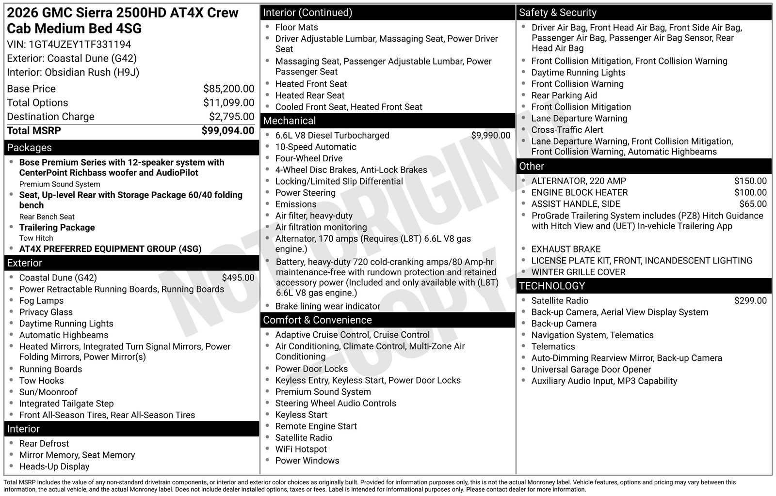 New 2026 GMC Sierra 2500 AT4X AWD/4WD image 5
