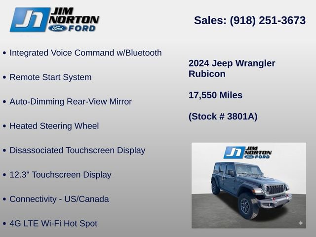Used 2024 Jeep Wrangler Unlimited Rubicon w/ Technology Group AWD/4WD image 16