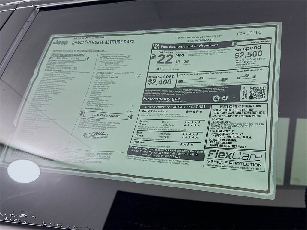 New 2025 Jeep Grand Cherokee Altitude image 20
