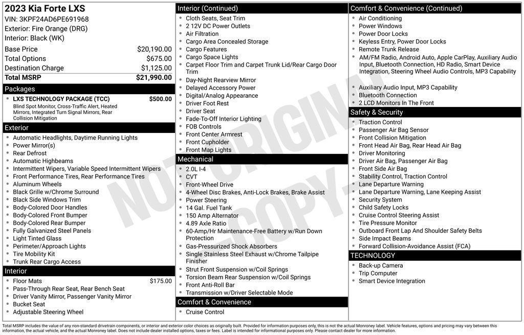 Used 2023 Kia Forte LXS w/ LXS Technology Package FWD image 26