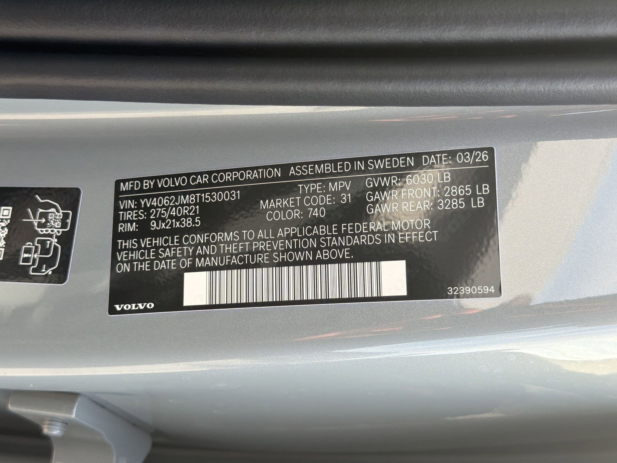 New 2026 Volvo XC90 B6 Ultra w/ Protection Package AWD/4WD image 19