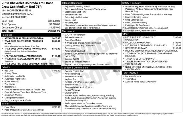 Used 2023 Chevrolet Colorado Trail Boss w/ Advanced Trailering Package image 22