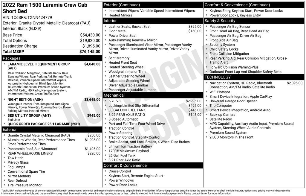Certified 2022 RAM 1500 Laramie AWD/4WD image 37