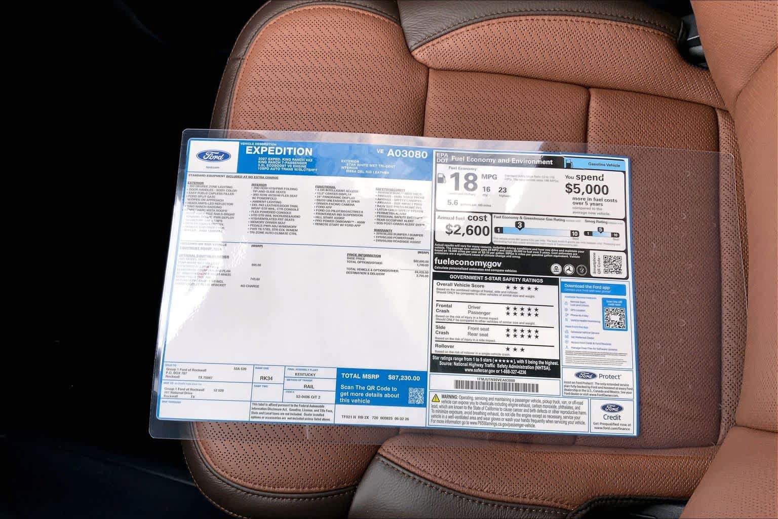 New 2027 Ford Expedition King Ranch RWD image 19