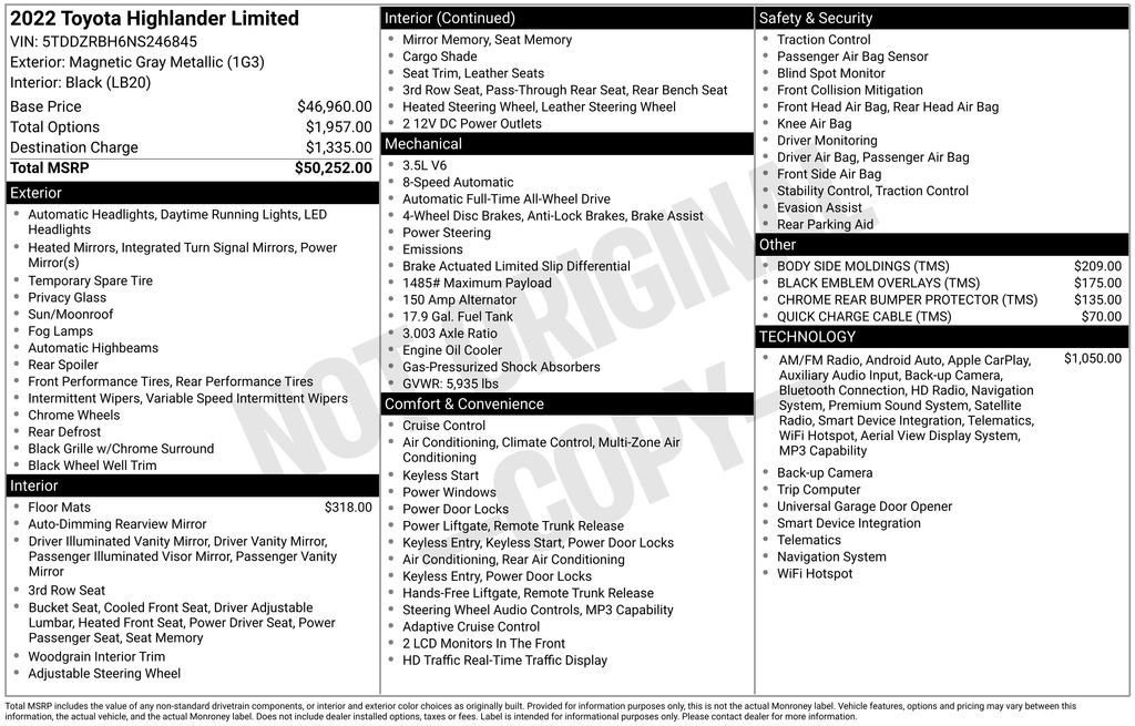 Used 2022 Toyota Highlander Limited AWD/4WD image 22