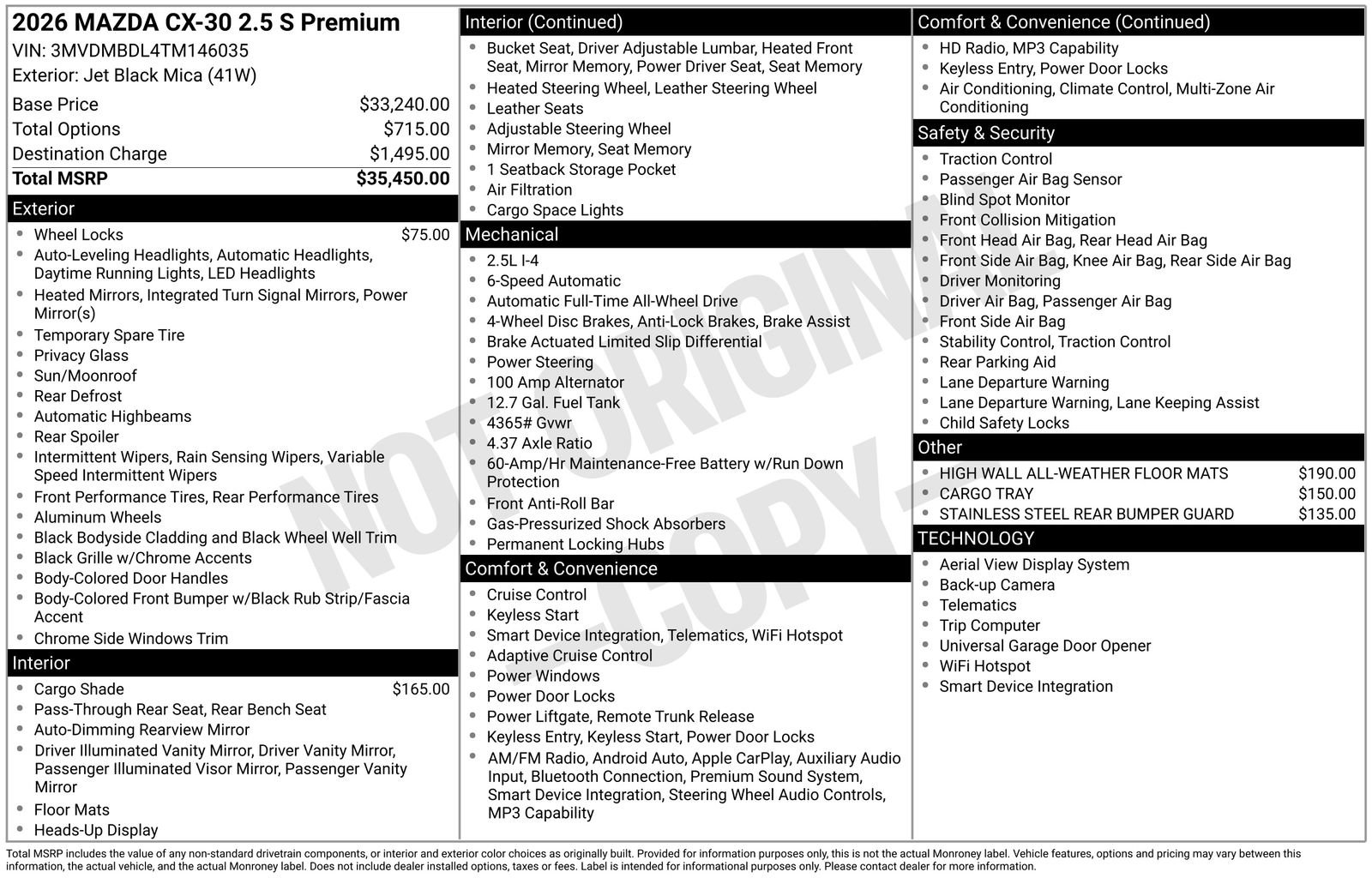 New 2026 MAZDA CX-30 AWD 2.5 S w/ Premium Package image 22