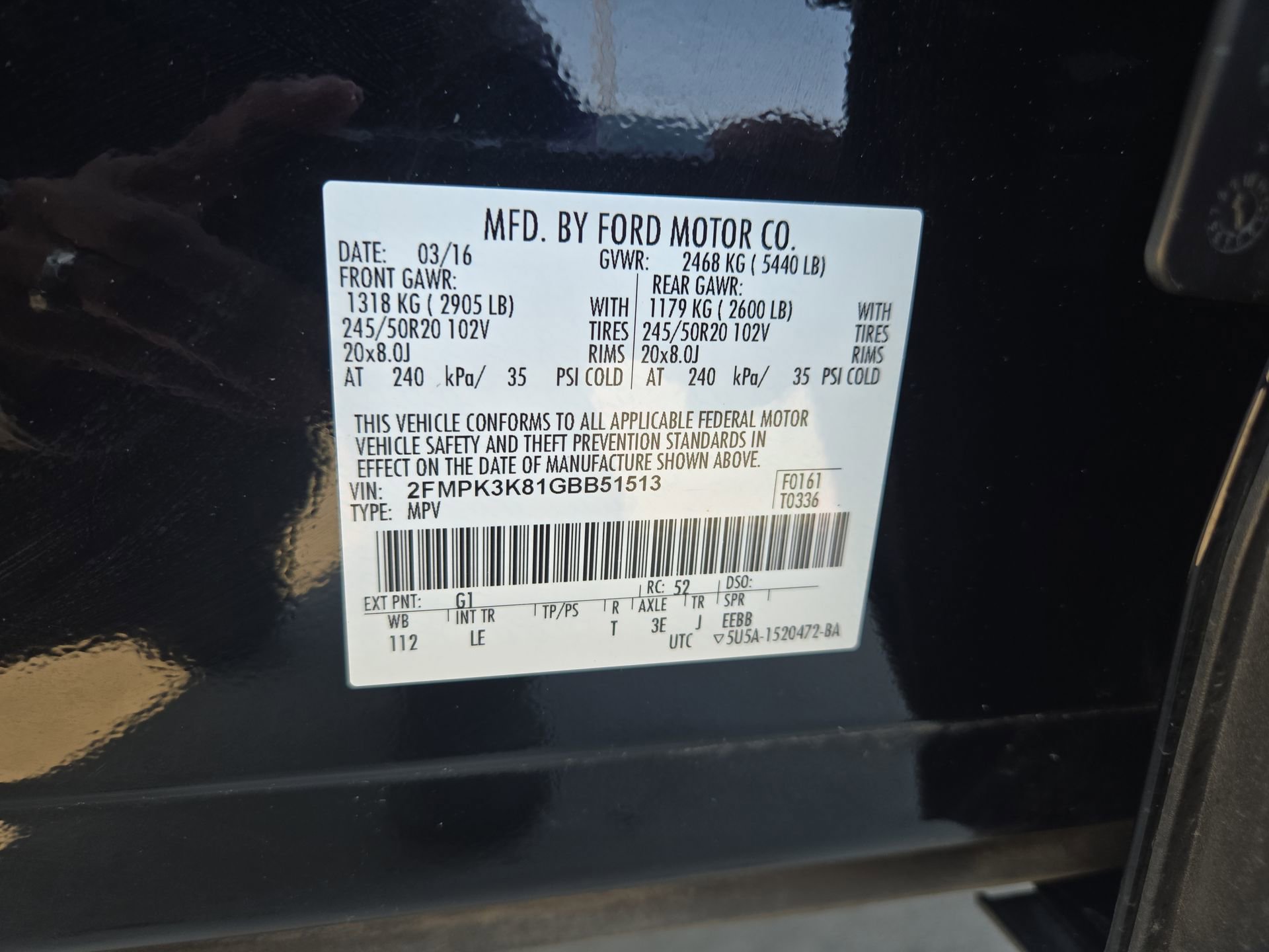 Used 2016 Ford Edge Titanium w/ Technology Package image 39