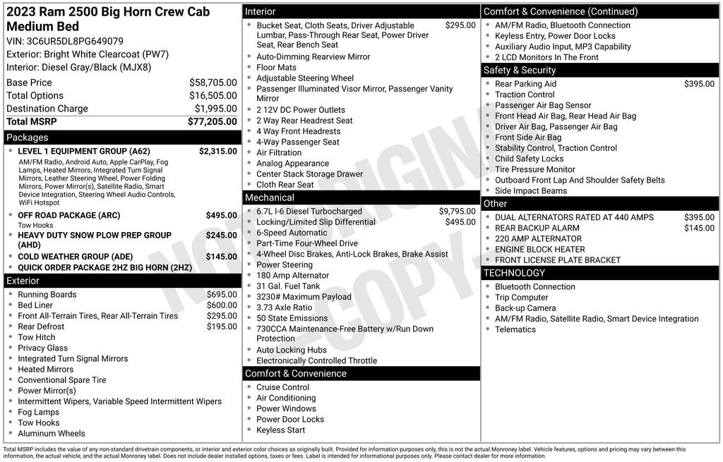 Used 2023 RAM 2500 Big Horn w/ Level 1 Equipment Group AWD/4WD image 24