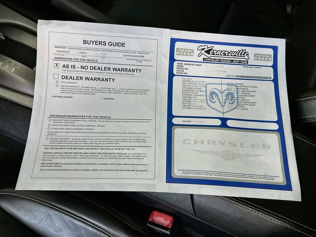 Used 2010 Chevrolet Camaro SS w/ RS Package RWD image 38