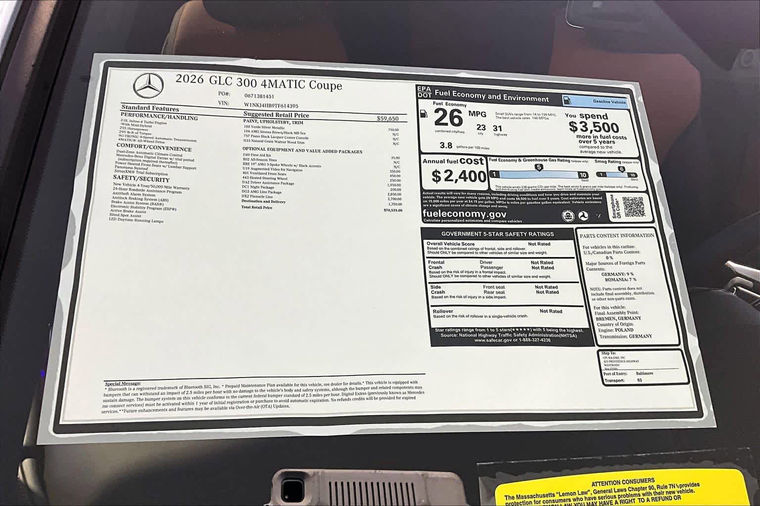 New 2026 Mercedes-Benz GLC 300 4MATIC image 18