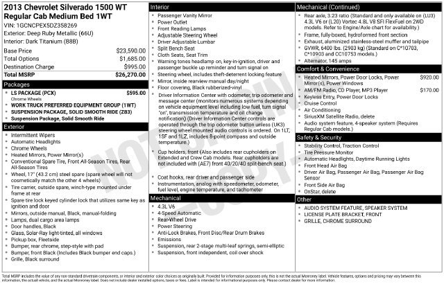 Used 2013 Chevrolet Silverado 1500 W/T w/ LS Package RWD image 8