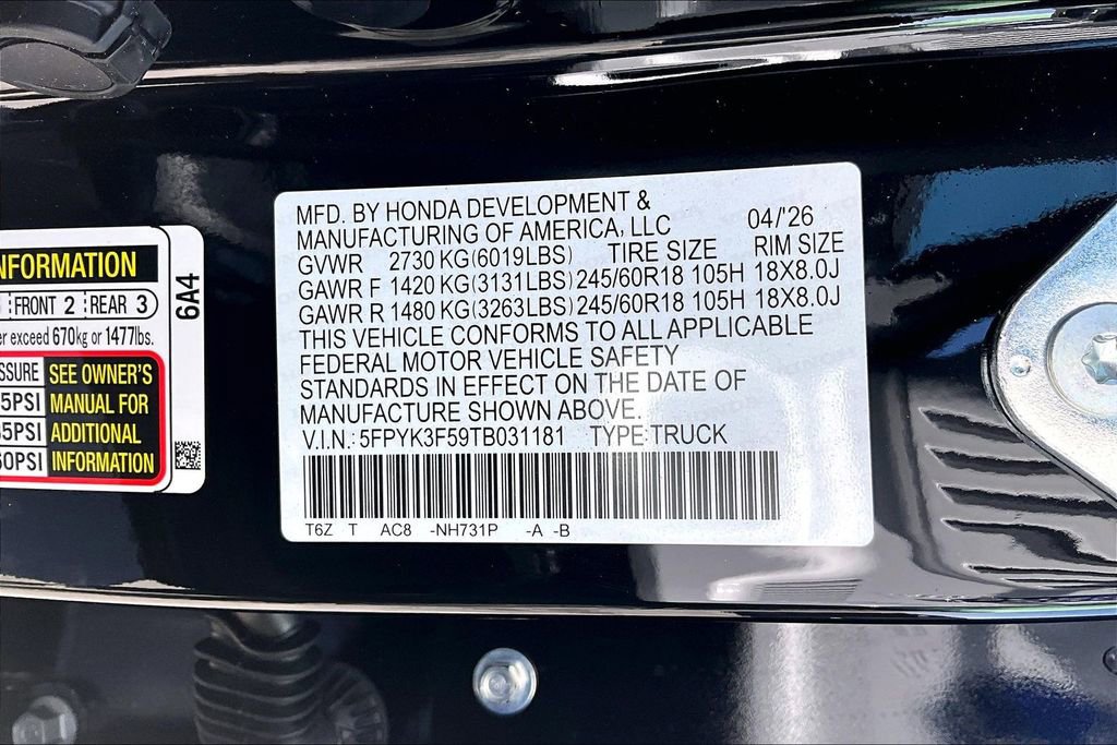 New 2026 Honda Ridgeline RTL image 8