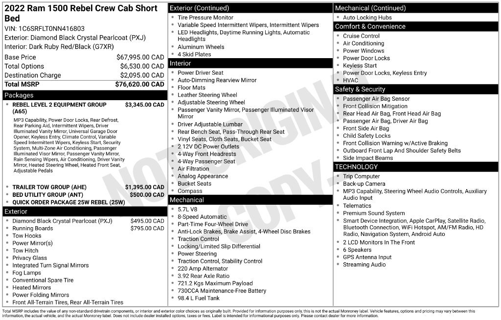 Used 2022 RAM 1500 Rebel w/ Rebel Level 2 Equipment Group AWD/4WD image 45
